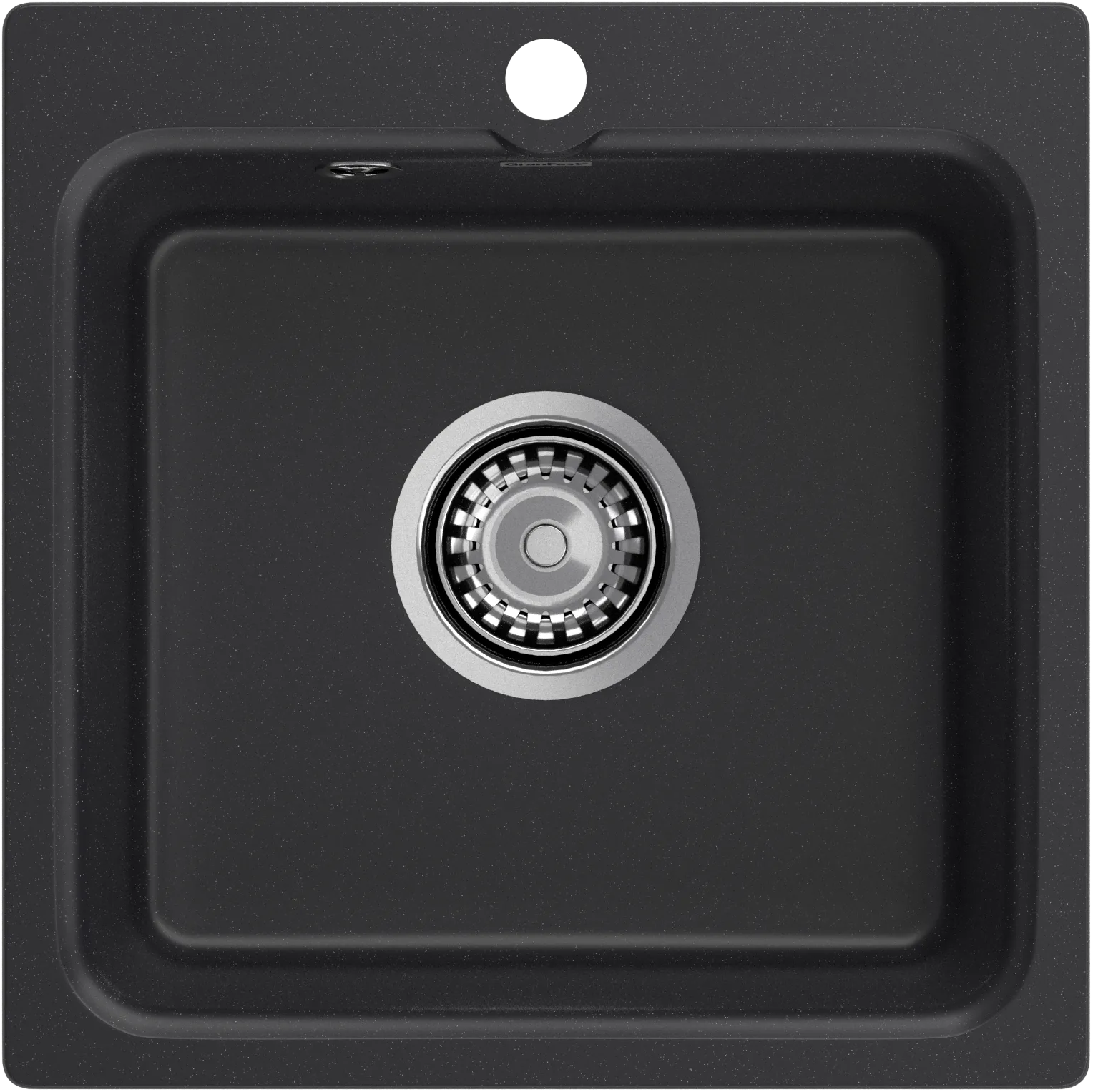 Мойки GRANFEST SMART SM430 (мрамор) 1-чаша 432х432мм ЧЕРНЫЙ (без сифона)