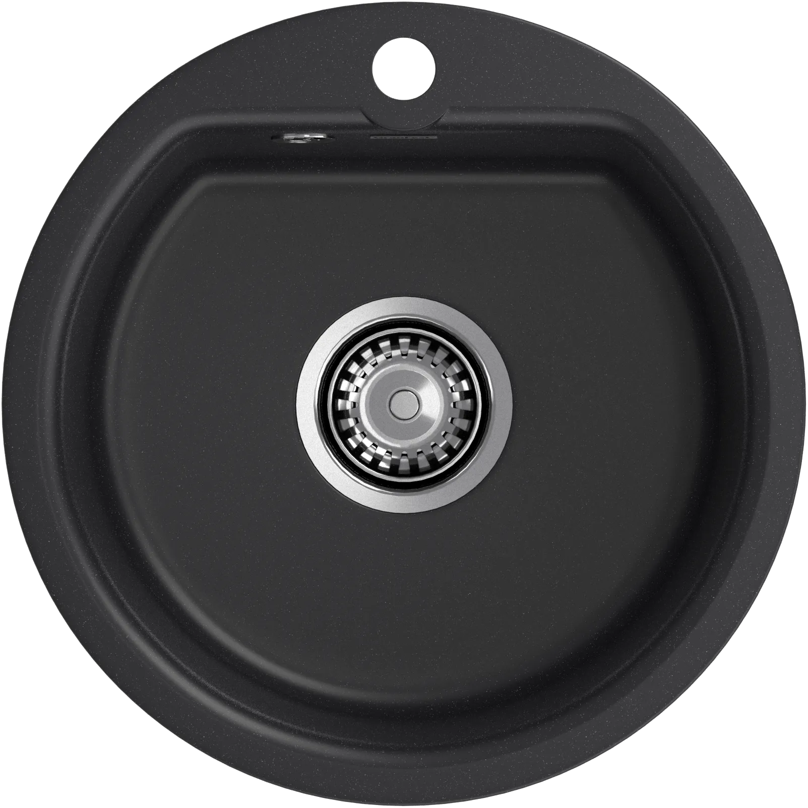Мойки GRANFEST SMART SM435 (мрамор) 1-чаша d=435мм ЧЕРНЫЙ (без сифона)
