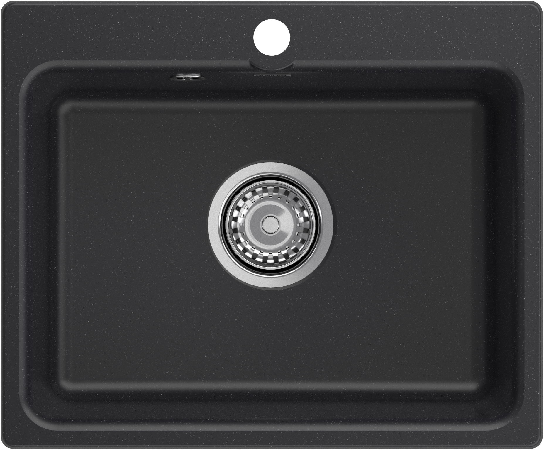 Мойки GRANFEST SMART SM520 (мрамор) 1-чаша 520х430мм ЧЕРНЫЙ (без сифона)