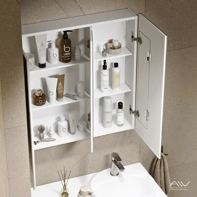 Шкаф зеркальный COSMETIC-80 белый Alavann