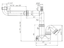 F5320 Сифон Ани 1 1/2 * 40 смещенный с отводом, без выпуска