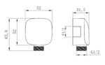 LM8085C Подключение для душевого шланга, хром, пакет LEMARK