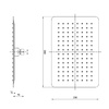 LM9490S Лейка душевая верхняя, прямоугольная, 300х200мм, нерж. сталь LEMARK