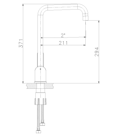 LM5073S Expert Смеситель для кухни с высоким поворотным изливом, сталь LEMARK