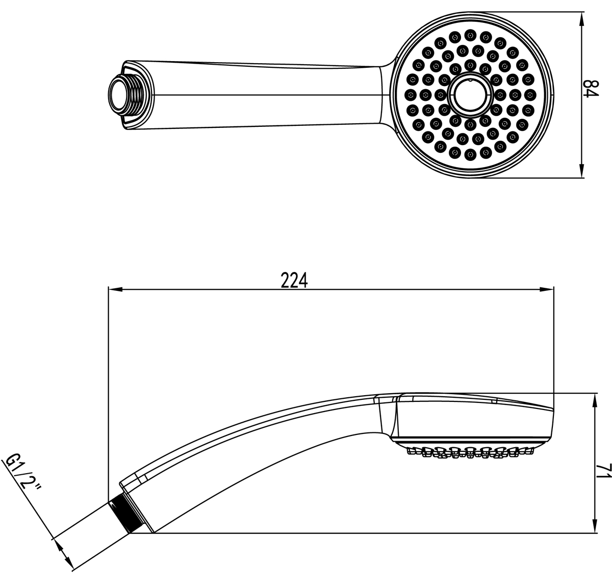 LM8010C Лейка душевая  "STATUS", 1- функциональная, хром	LEMARK							