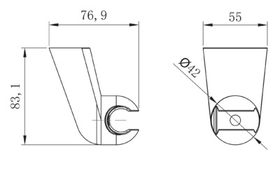 LM8080C Крепление настенное поворотное для лейки, хром, пакет LEMARK							