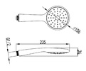 LM8094C Лейка душевая 1-функциональная, хром	 LEMARK								