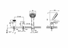 LM3245C Atlantiss Смеситель для ванны встраиваемый, на 3 отверстия, с аксессуарами, хром	LEMARK							