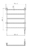 Полотенцесушитель электрический Орион Лесенка 50-60П, 5перекл.  ф16 (К-кнопка, прямая, Справа) 16802		