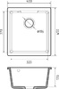Мойка GRANFEST URBAN UR-4540 подстольный монтаж 450*400мм 1 чаша (серый)