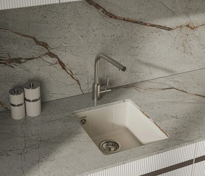 Мойка GRANFEST URBAN UR-4540 подстольный монтаж 450*400мм 1 чаша (белый)