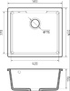 Мойка GRANFEST URBAN UR-4550 подстольный монтаж 450*500мм 1 чаша (белый)
