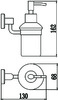 S-009531 Дозатор для жидкого мыла с настенным держателем Хром SAVOL