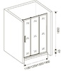 Душ.ограждение GOOD DOOR ORION WTW-110-G-CH Прямое, стекло ГРЕЙП 5мм (без поддона и автослива)