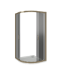 Душ.ограждение GOOD DOOR JAZZE R- 80-B-BR Радиусное, стекло БРОНЗА 6мм, бронз. профиль (б/поддона и автослива)