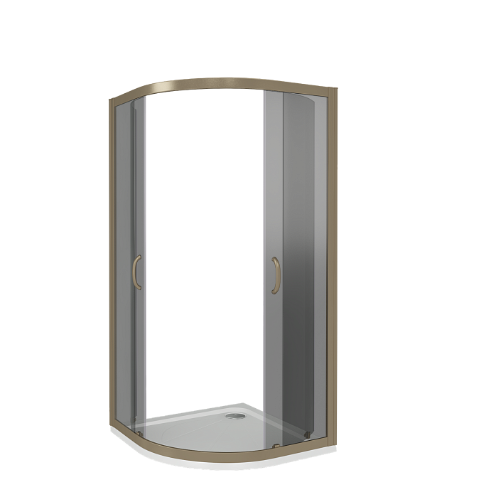 Душ.ограждение GOOD DOOR JAZZE R- 80-B-BR Радиусное, стекло БРОНЗА 6мм, бронз. профиль (б/поддона и автослива)
