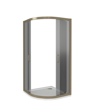 Душ.ограждение GOOD DOOR JAZZE R- 80-B-BR Радиусное, стекло БРОНЗА 6мм, бронз. профиль (б/поддона и автослива)