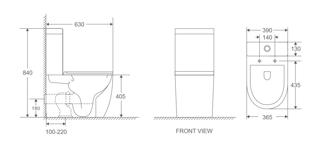  Унитаз-компакт безободковый ТОРНАДО D&K Matrix DT1397516, 630*365*840мм, сиденье микролифт, белый (2 части)   НОВИНКА !!!