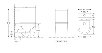  Унитаз-компакт безободковый ТОРНАДО D&K Matrix DT1397516, 630*365*840мм, сиденье микролифт, белый (2 части)   НОВИНКА !!!