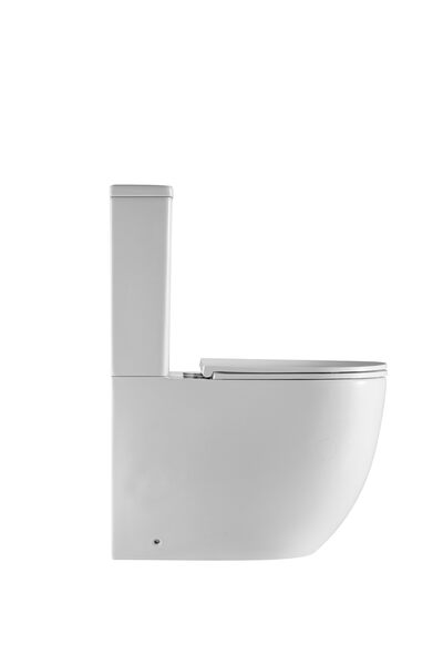  Унитаз-компакт безободковый ТОРНАДО D&K Matrix DT1397516, 630*365*840мм, сиденье микролифт, белый (2 части)   НОВИНКА !!!