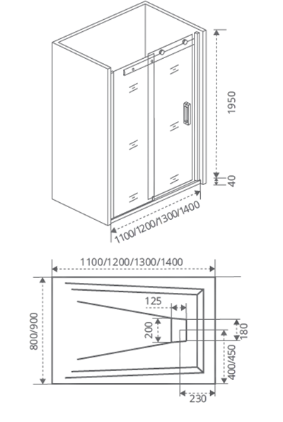 Душ.ограждение GOOD DOOR GALAXY WTW-150-C-CH Прямое, стекло Прозрачное 6мм (без поддона и автослива)