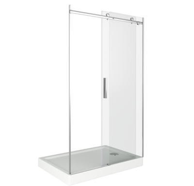 Душ.ограждение GOOD DOOR GALAXY WTW-160-C-B Прямое, стекло Прозрачное 6мм проф черн (без поддона и автослива)