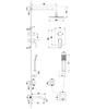 LM4522C Unit Смеситель для ванны и душа встраиваемый с доп лейкой, хром LEMARK