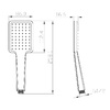 LM8124C Лейка душевая 1-функциональная 86х258мм, хром, блистер LEMARK