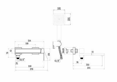 FS8724-22H (Смеситель для ванны Fmark FS8724-22H)
