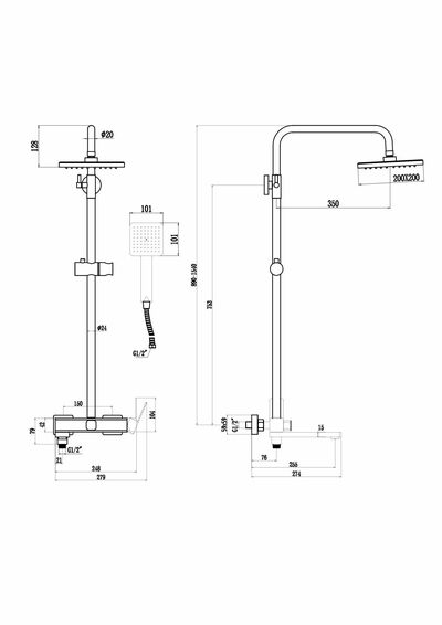 FS8745-22C (Душевая стойка Fmark FS8745-22C)