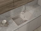 Мойка GRANFEST GF-UR-678L песочный 1-чаша+крыло 