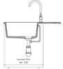 Мойка GRANFEST GF-UR-678L черный 1-чаша+крыло 