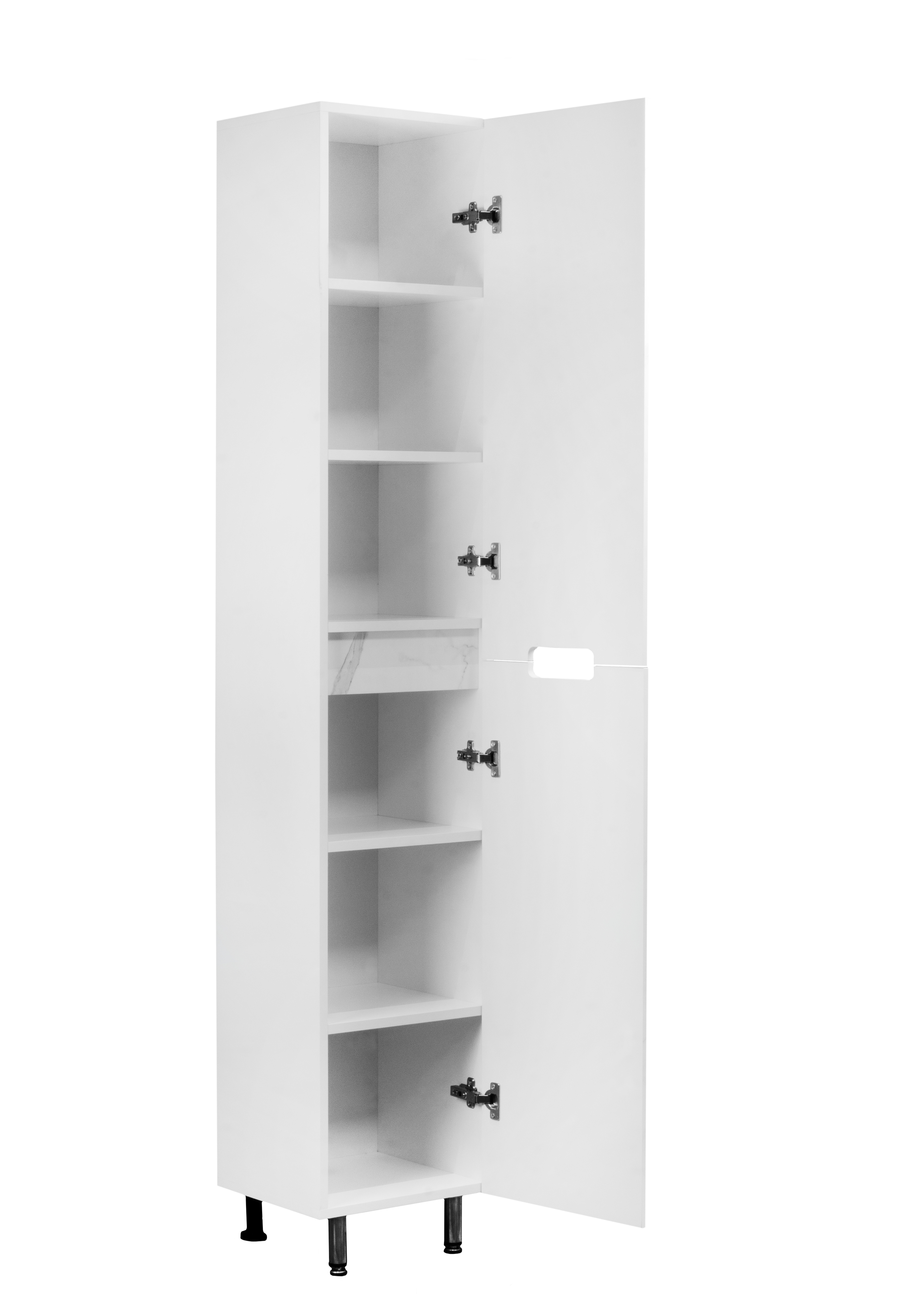 Пенал SANTREK HOME "Беладжио-35" (Белый мрамор) 2 двери Правый 350х1872х320
