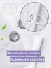Штора д/ванн SANTREK HOME 180х180 Polyester с утяжелителем НС1124 с кольцами мрамор серо-коричневый