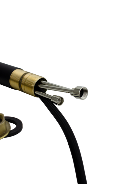 Смеситель Кухня SANTREK AQUA-1039 "PRESTIGE" (SAP-1039) шар. d-25 с выдвижным изливом (черный)
