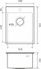 Rivelato Rinox 3850 PVD black Мойка нерж.сталь 1 чаша 380*500*200 мм арт.3850 PVD black