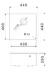 Rivelato Rinox 4444 UN Мойка нерж.сталь 1 чаша 440*440*200 мм арт.4444 UN