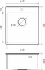 Rivelato Rinox 4450 PVD black Мойка нерж.сталь 1 чаша  440*500*200 мм арт.4450 PVD black