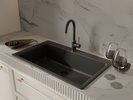 Rivelato Смеситель для кухни Garda U-обр. D-35мм antracite/oro арт.1923502 antracite oro