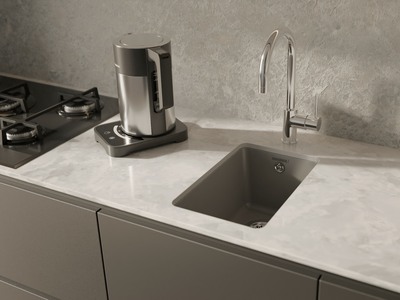 RIVELATO Мойка BERKANA 25 подст.монтаж 1-чаш 305*455 grigio metallizzato арт.BK-25 grigio metallizzato
