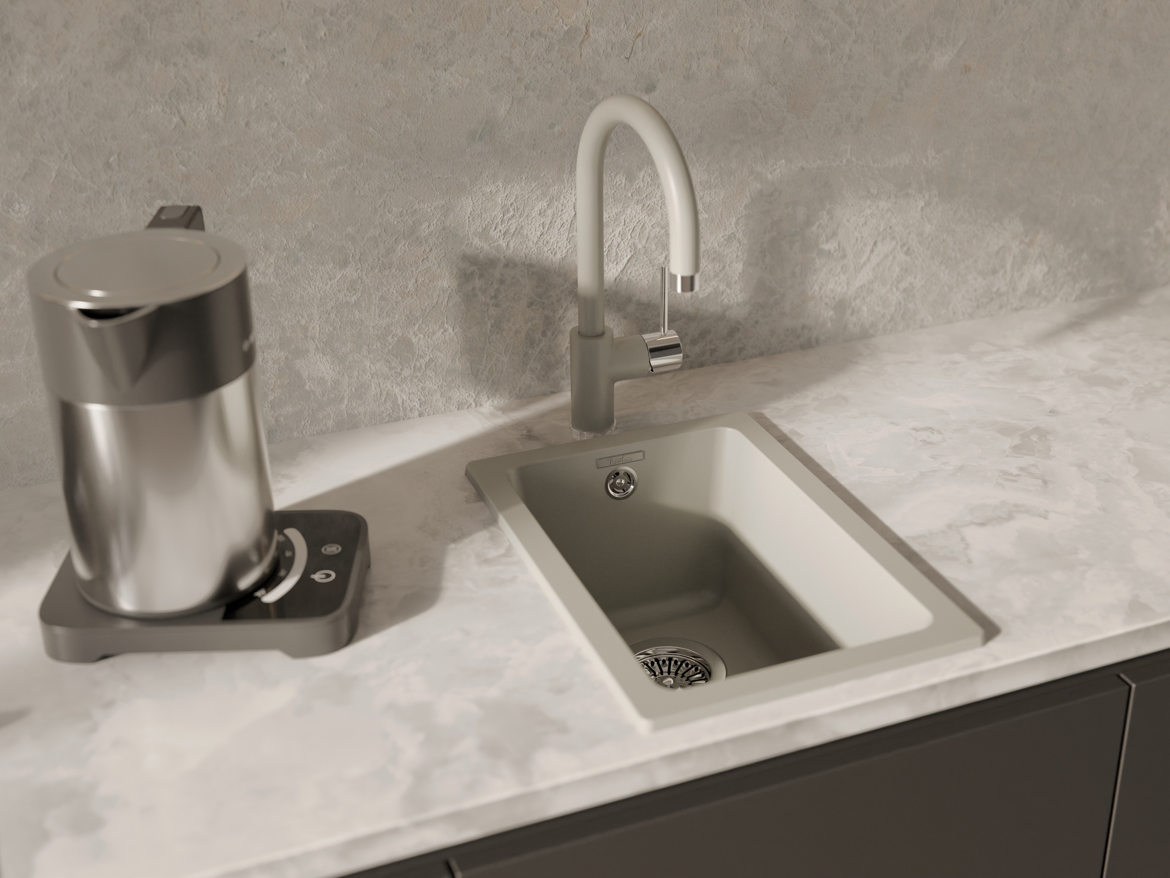 RIVELATO Мойка BERKANA 25 подст.монтаж 1-чаш 305*455 topazio арт.BK-25 topazio