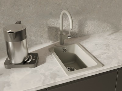 RIVELATO Мойка BERKANA 25 подст.монтаж 1-чаш 305*455 topazio арт.BK-25 topazio