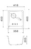 RIVELATO Мойка BERKANA 35 подст.монтаж 1-чаш 415*455 antracite арт.BK-35 antracite