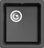 RIVELATO Мойка BERKANA 35 подст.монтаж 1-чаш 415*455 nero арт.BK-35 nero
