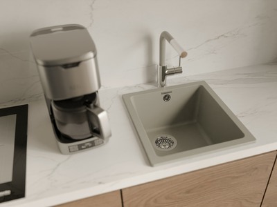 RIVELATO Мойка BERKANA 35 подст.монтаж 1-чаш 415*455 topazio арт.BK-35 topazio