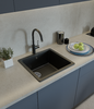 RIVELATO Мойка BERKANA 45 подст.монтаж 1-чаш 485*455 antracite арт.BK-45 antracite