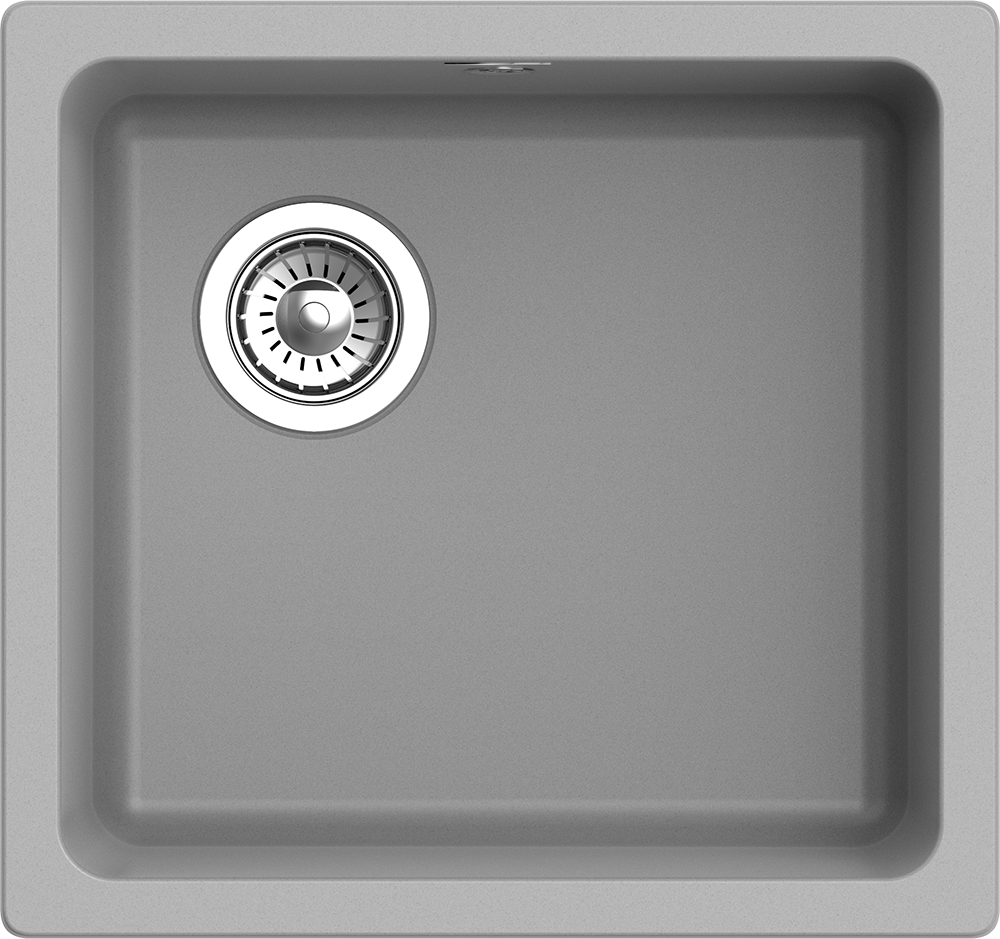 RIVELATO Мойка BERKANA 45 подст.монтаж 1-чаш 485*455 grigio metallizzato арт.BK-45 grigio metallizzato