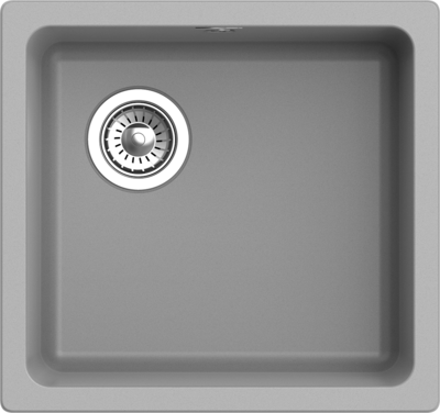 RIVELATO Мойка BERKANA 45 подст.монтаж 1-чаш 485*455 grigio metallizzato арт.BK-45 grigio metallizzato