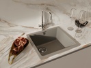 RIVELATO Мойка BERKANA 45 подст.монтаж 1-чаш 485*455 grigio metallizzato арт.BK-45 grigio metallizzato
