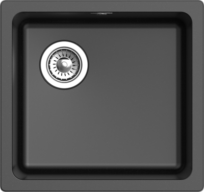 RIVELATO Мойка BERKANA 45 подст.монтаж 1-чаш 485*455 nero арт.BK-45 nero